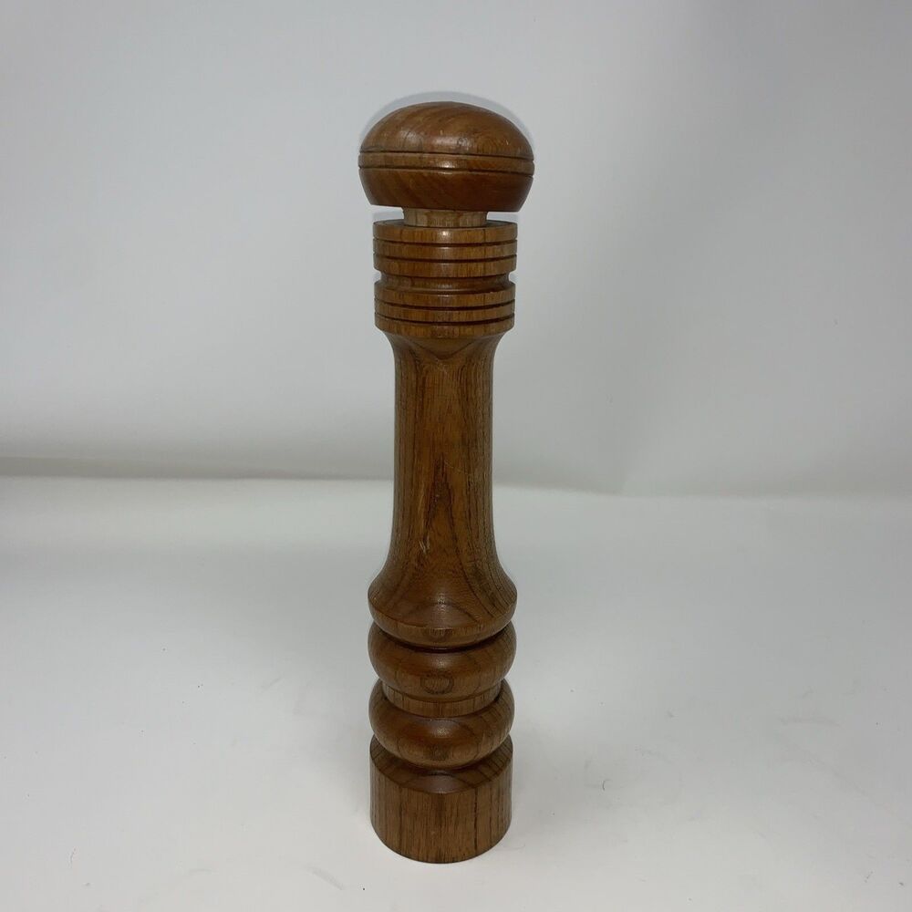 Vintage Wood Salt Shaker-Screw Top-10.25" tall-Japan Mcm